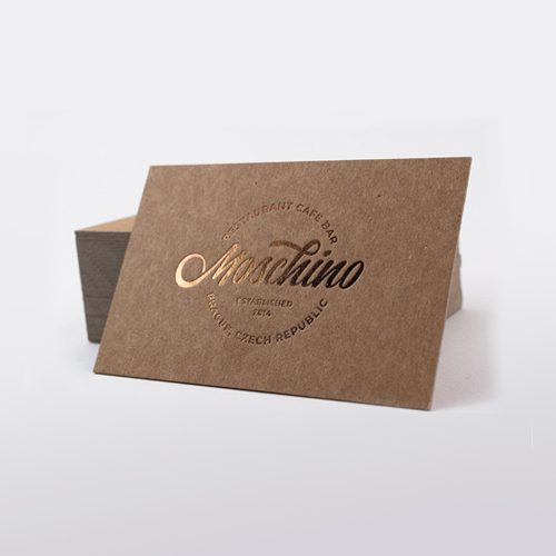 Kraft Business Card With Foil Embossed
